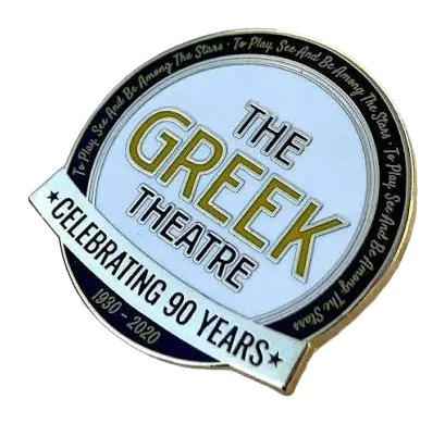 A pin celebrating the Greek Theatre’s 90th anniversary.